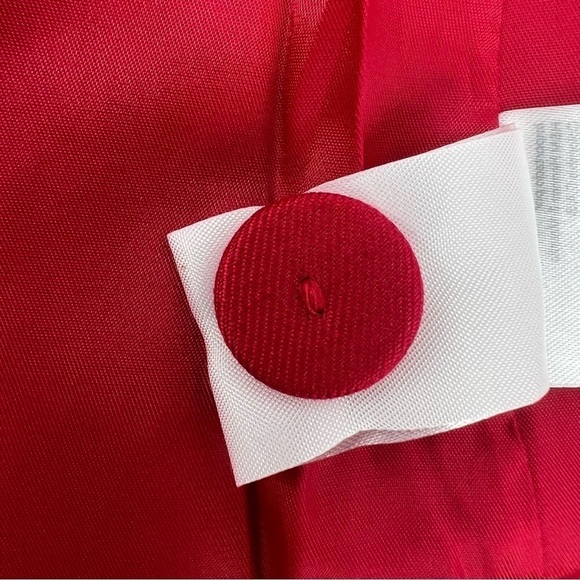 NWT H&M Red Single Button Notched Lapels Welt Front Pocket Blazer Size 2 Women's - Picture 10 of 10